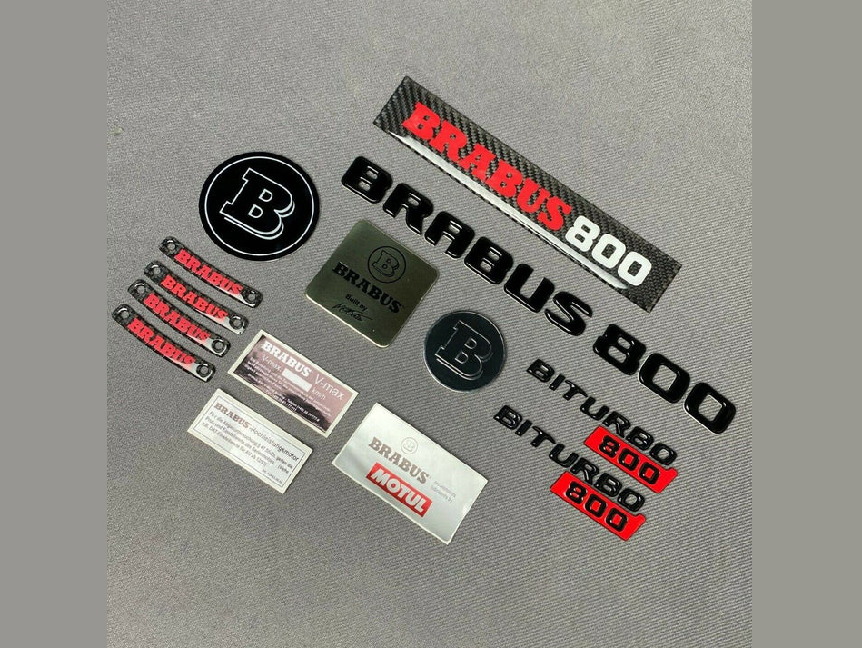 Mercedes G GT S E C Brabus 800 Badges Stickers Emblems Logo 36 pcs Set